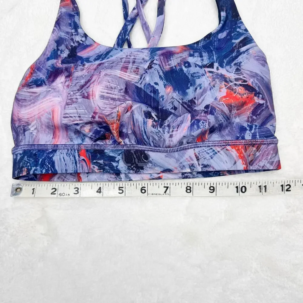 LULULEMON Energy Bra in Atmospheric Purple Multi size 4 Luxtreme Stretch